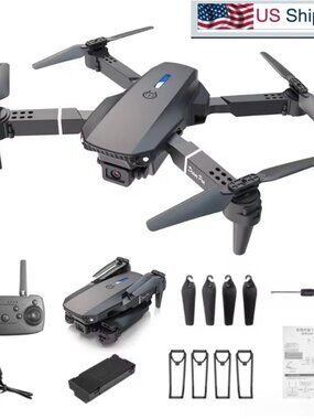 E88 Pro Wi-Fi FPV Drone Wide Angle HD 4K 1080p Camera Altitude Holding RC Foldab